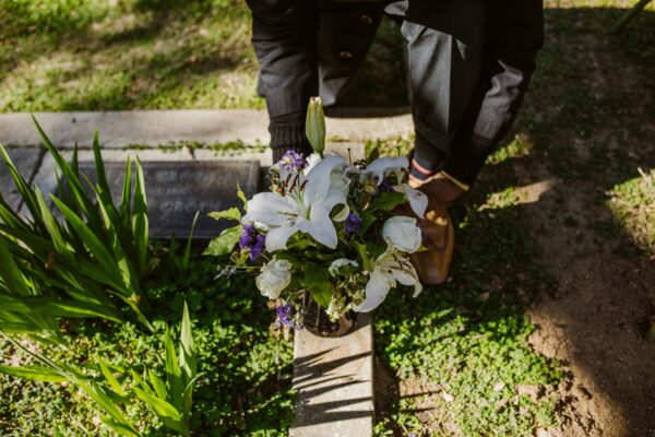 gravesite flowers